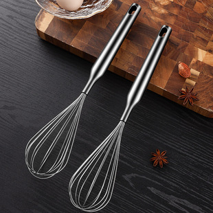 Cross-Border 304 Stainless Steel Egg Beater Manual Mixer Household Stirring Stick Baking Utensils Handheld Cream Whipping