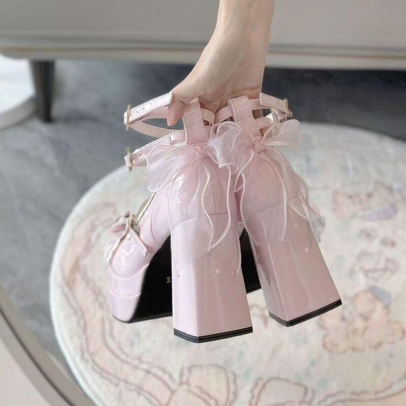 Cute Girl Leather Shoes Platform Lolita Shoes 2024Lolita Shoes Sweet Princess Style High Heels