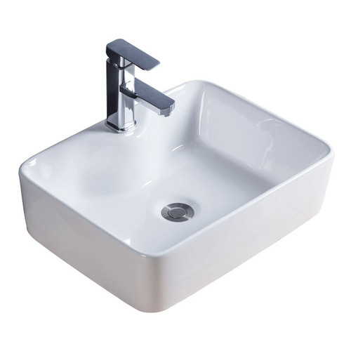 Small-sized ceramic countertop basin for balcony countertop sink, square face basin, single basin for bathroom, household sink