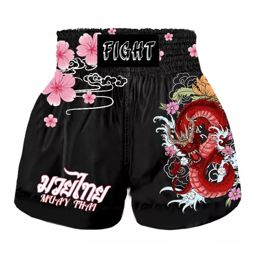Thai Boxing Shorts Fighting Taekwondo Mma, Adult Kidsren's Printed Shorts, Sanda Martial Arts Boxing Training Pants