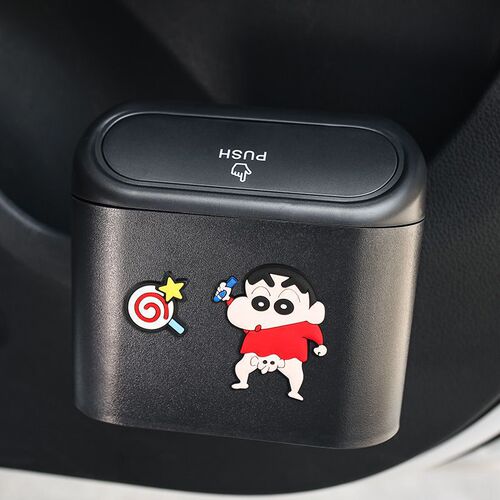Car trash can, universal car trash can with lid, cartoon hanging storage, mini car trash can, interior decoration supplies