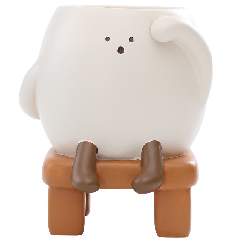 Chậu cây mọng nước mặt cười resin, chậu mini để bàn, trang trí nhà và sân vườn (RG-148)