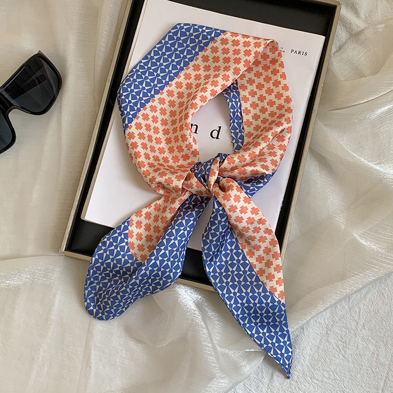 Pañuelo de seda con sentido avanzado, nuevo bolso atado todo-fósforo, serpentina, multifunción, bufanda de lunares, cabello trenzado, cinta, pañuelo, cinturón para el cabello