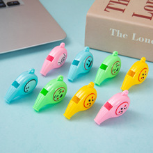 马卡龙塑料表情口哨儿童玩具助威加油裁判哨子球迷助威奖励小玩具