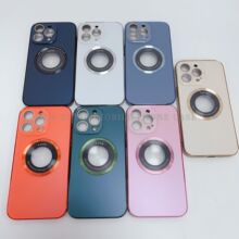 适用于iPhone15电镀精孔手机壳苹果全包带镜头14漏标CD磁吸保护套