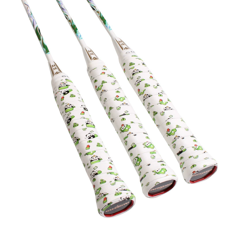 Гуаню липкая ракетка для бадминтона, ручной клей, ремешок с ручкой, нескользящий ремень для теннисной ракетки, впитывающий пот, мультяшный липкий мягкий ремешок