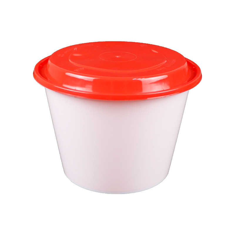 Caja de almuerzo desechable directa de fábrica 1500ml de plástico redondo maocai tazón olla caliente barril 1800 cangrejo barril de embalaje