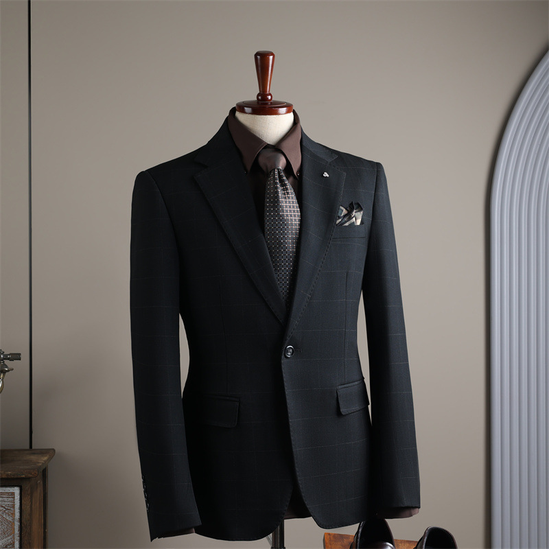 チェック柄スーツ メンズ ビジネスカジュアル 宴会 結婚式 スーツ オフィスフォーマルスーツ メンズスーツ 司会者