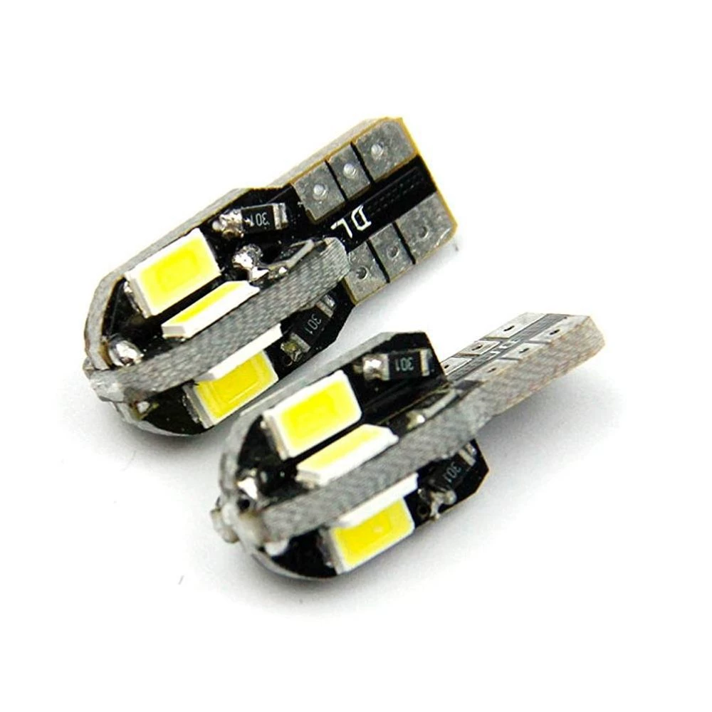 Car LED T10 5630 8SMD decoding width light license plate light reading light license plate light W5W