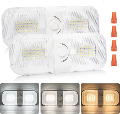 Cross-Border Supply of Rvled Rv Lights, Interior Reading Lights, Led Dome Lights, Compartment Lights, Roof Lights, Truck Rear Box Lights (Other lights) - rv-light-01-classic-knob-dimming-transparent-shell-model-cross-border-exclusive-supply