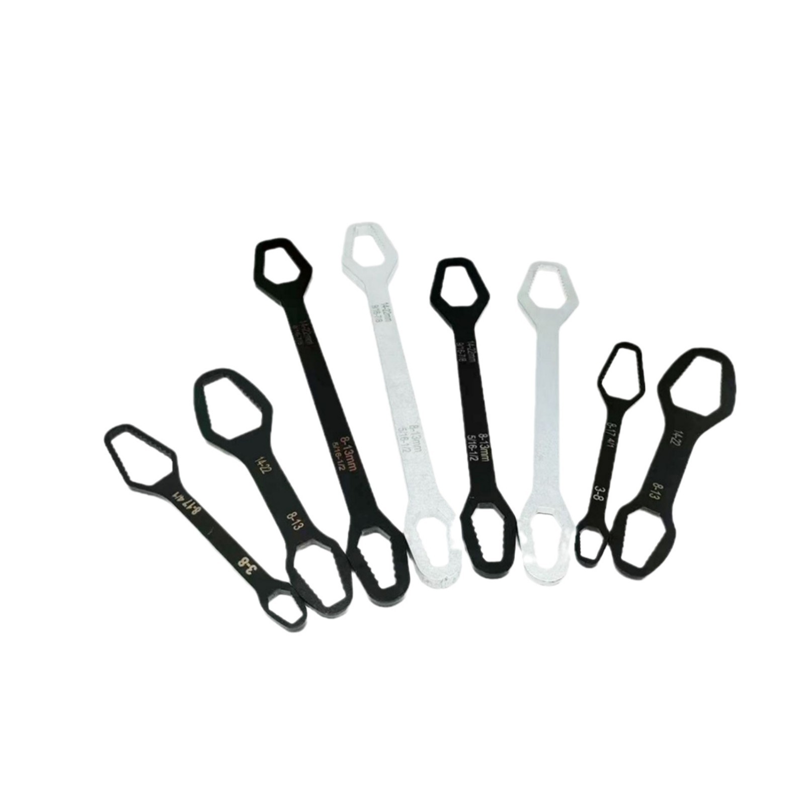 Cross-Border Multifunctional Plum Wrench Double-Headed Self-Tightening Tool for Tightening Nuts and Screws, Universal Auto Repair Tool, Household Accessory