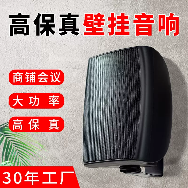 壁挂音响厂家 公共广播蓝牙定压喇叭门店超市商场会议用 壁挂音箱
