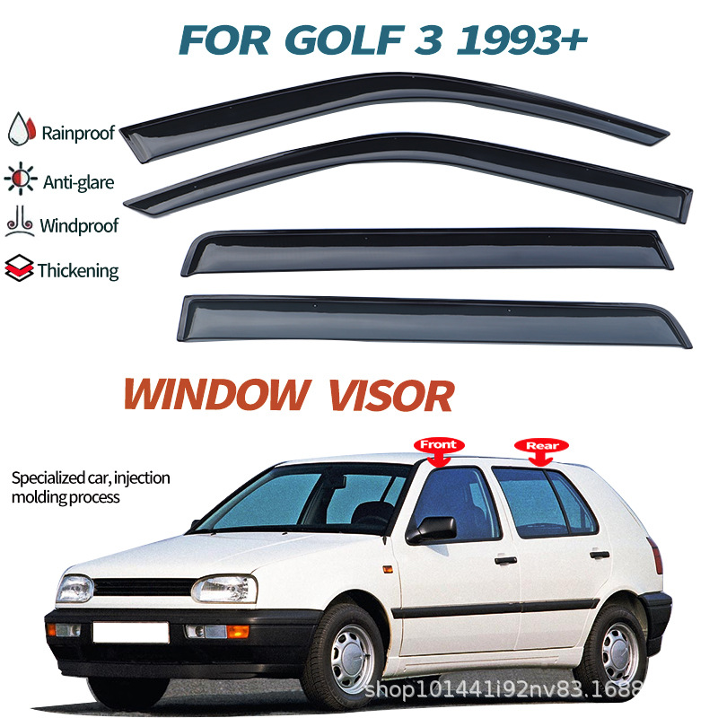 Cross-Border Export Suitable for Volkswagen Golf 3 Rain Shield Golf3 Mk3 1993+ Car Window Rain Eyebrow Rain Shield