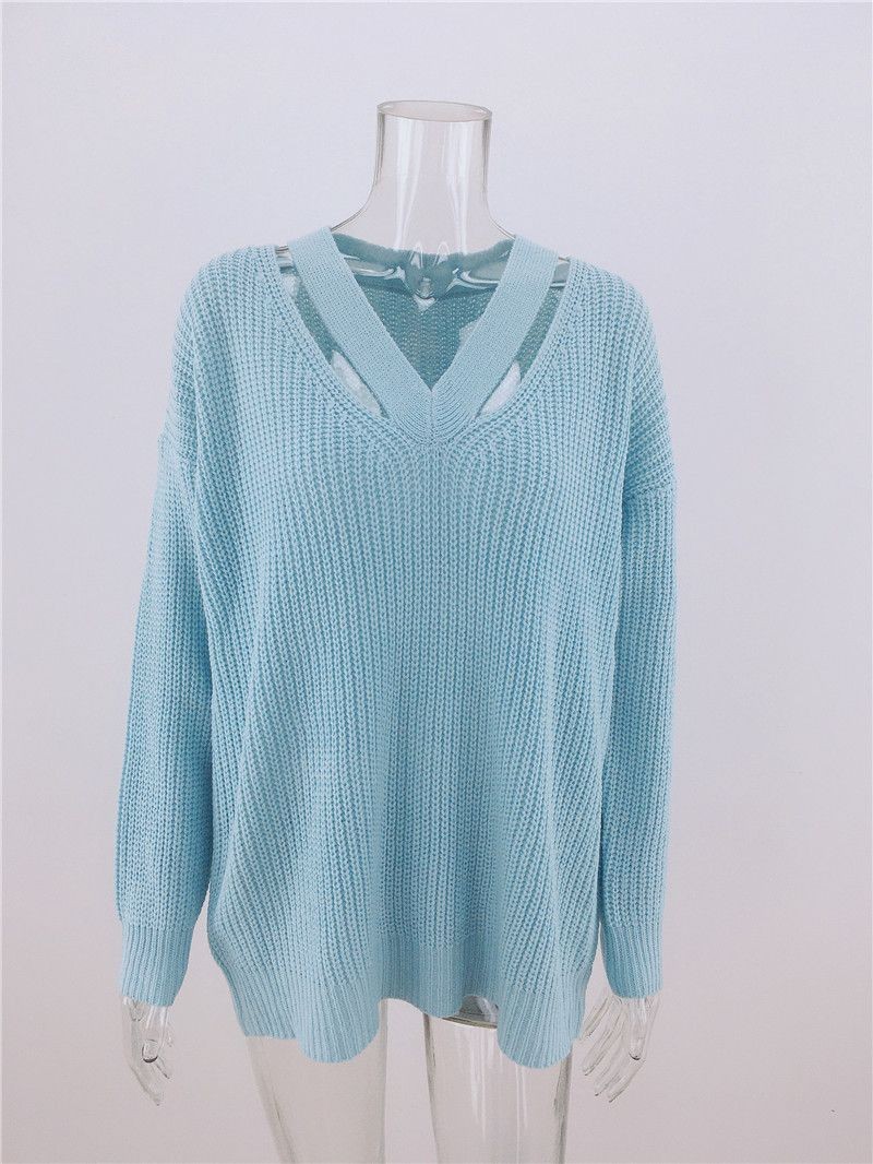 455g Weight Wholesale Women's Casual Solid Color Long Sleeve Sweaters & Cardigans