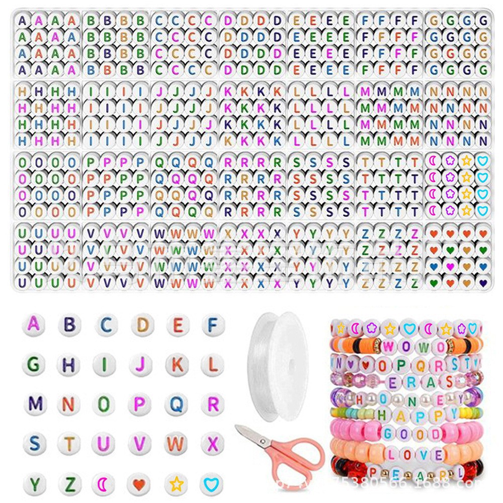 Amazon cuentas calientes transfronterizas cuentas digitales cuentas de amor Niños DIY traje hecho a mano cuentas sueltas accesorios de cuentas