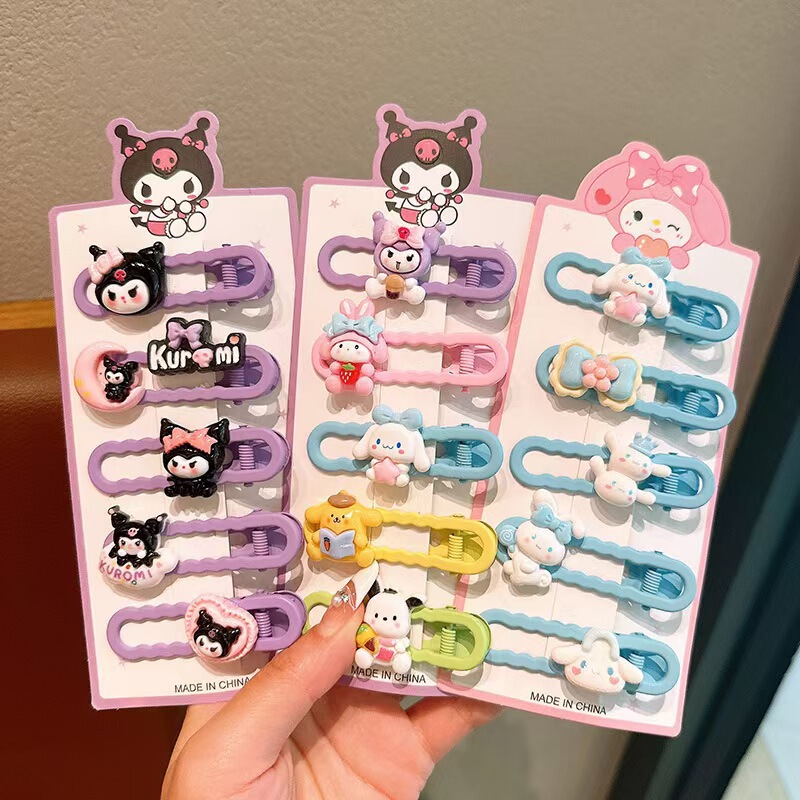 お姫様風子供用ヘアピン、漫画風ヘアクリップ、女の子用ヘアアクセサリー、かわいいベビー用サイドヘアクリップ、髪を傷めない|undefined