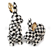 树脂复活节兔子节日主题礼物摆件装饰品小雕像派对Easter 2件套装