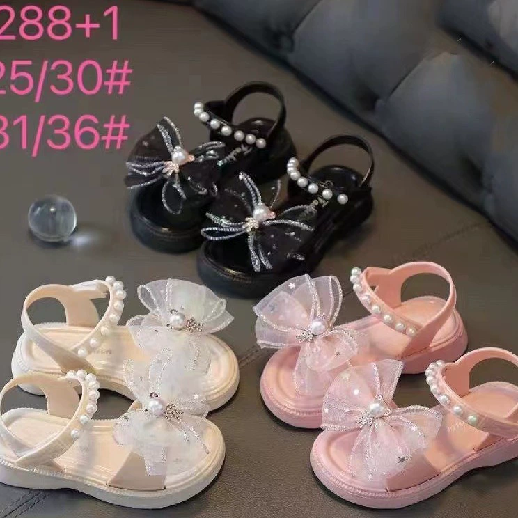 Домашние Детские сандалии Летние новинки Сандалии для детей среднего и большого размера Sweet Princess Сандалии для девочек на мягкой подошве оптом