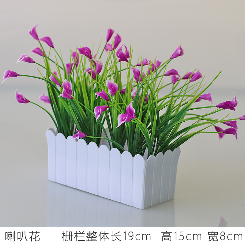 Flor artificial jardín de flores de plástico traje de valla de flores artificiales decoración de la ventana interior y exterior decoración floral decoración de la Mesa maceta flor