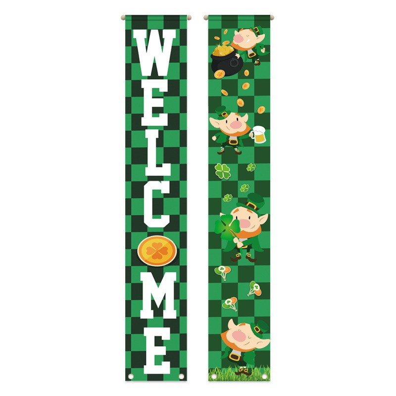Nueva llegada del día de San Patricio pareado Festival irlandés decoraciones al aire libre interior impresión creativa bandera