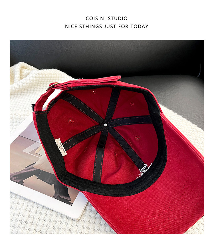 Neue Buchstaben-Stickerei Baseballkappe Unisex Herbst-Winter koreanischer Stil Trend vielseitig einsetzbar Duckbill-Kappe lässig gesichtsschmeichelnd