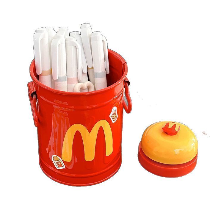 厳選されたマクドナルドのかわいいペンホルダー、レトロな高価値のパーソナライズされた装飾品、学生デスクトップオフィス文具収納ボックス|undefined
