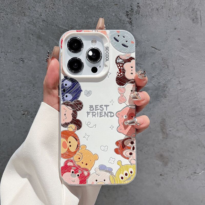 Best Friend Suitable for Apple 16Promax Mobile Phone Case Iphone15 High-Looking 13 Laser 12 Hard Shell 11