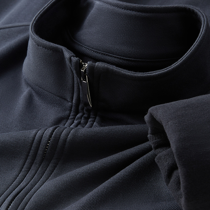 seda de morera con cremallera de manga larga camiseta hombre ocio infrarrojo lejano 7A antibacteriano camuflado calentamiento de color sólido vestido grueso otoño invierno