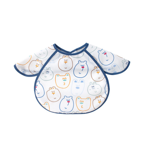 Cute new smock, angel wings, baby bib, non-dirty shoulder drool pocket, waterproof apron, wear inside and out