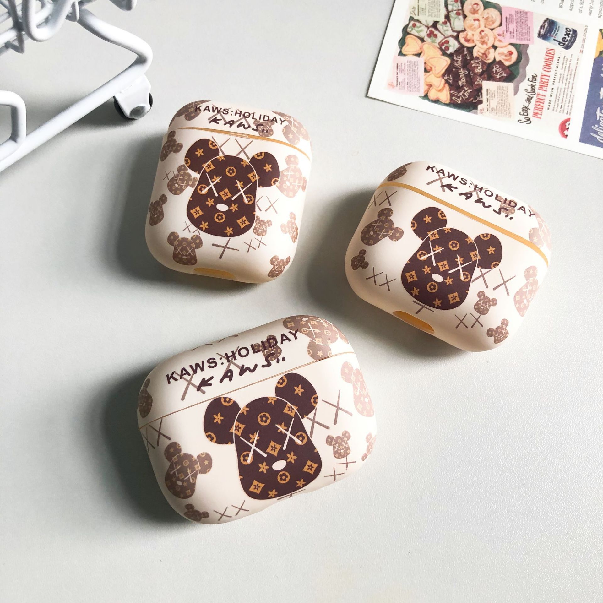 Aplicable Apple Water Sticker Auriculares Funda protectora airpods 4pro Funda protectora 3a generación Anti-caída Segunda generación Marca de moda Bluetooth