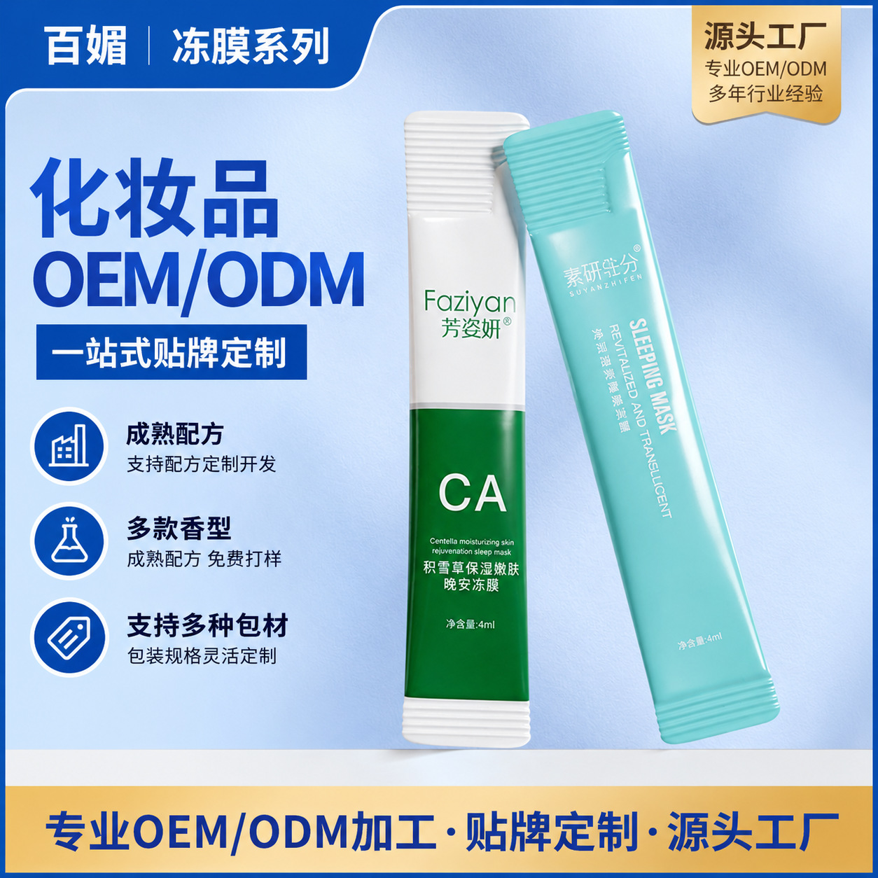 Wholesale of Skincare Products in Stock: One-Piece Drop-Shipping of Evening Gel Masks and Smear-On Face Masks