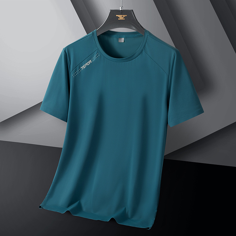 Summer silk quick dry short sleeve T-shirt