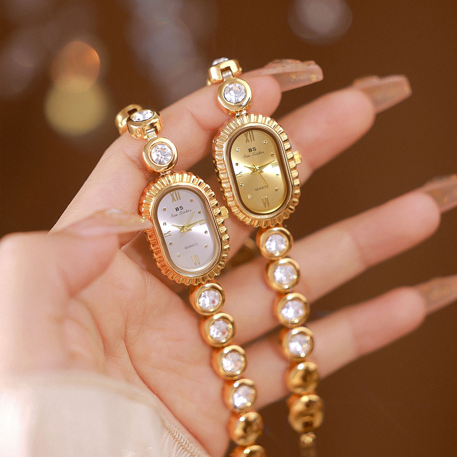 60g Weight Tempered Glass Mirror Material Alloy Strap Material Watch Classification Pointer Display Type Jewelry Buckle Buckle Style Oval Dial Shape Casual, Daily Occasion Quartz Movement Solid Color Pattern Women's Gender Retro Style Retro Solid Color Jewelry Buckle Quartz Watch Women's Watches 8