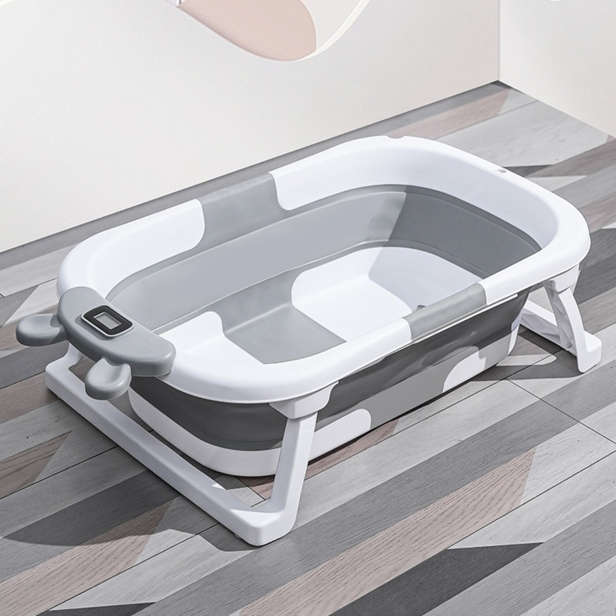 Bañera plegable para bebés y niños, asiento reclinable, portátil, ideal para recién nacidos y uso doméstico