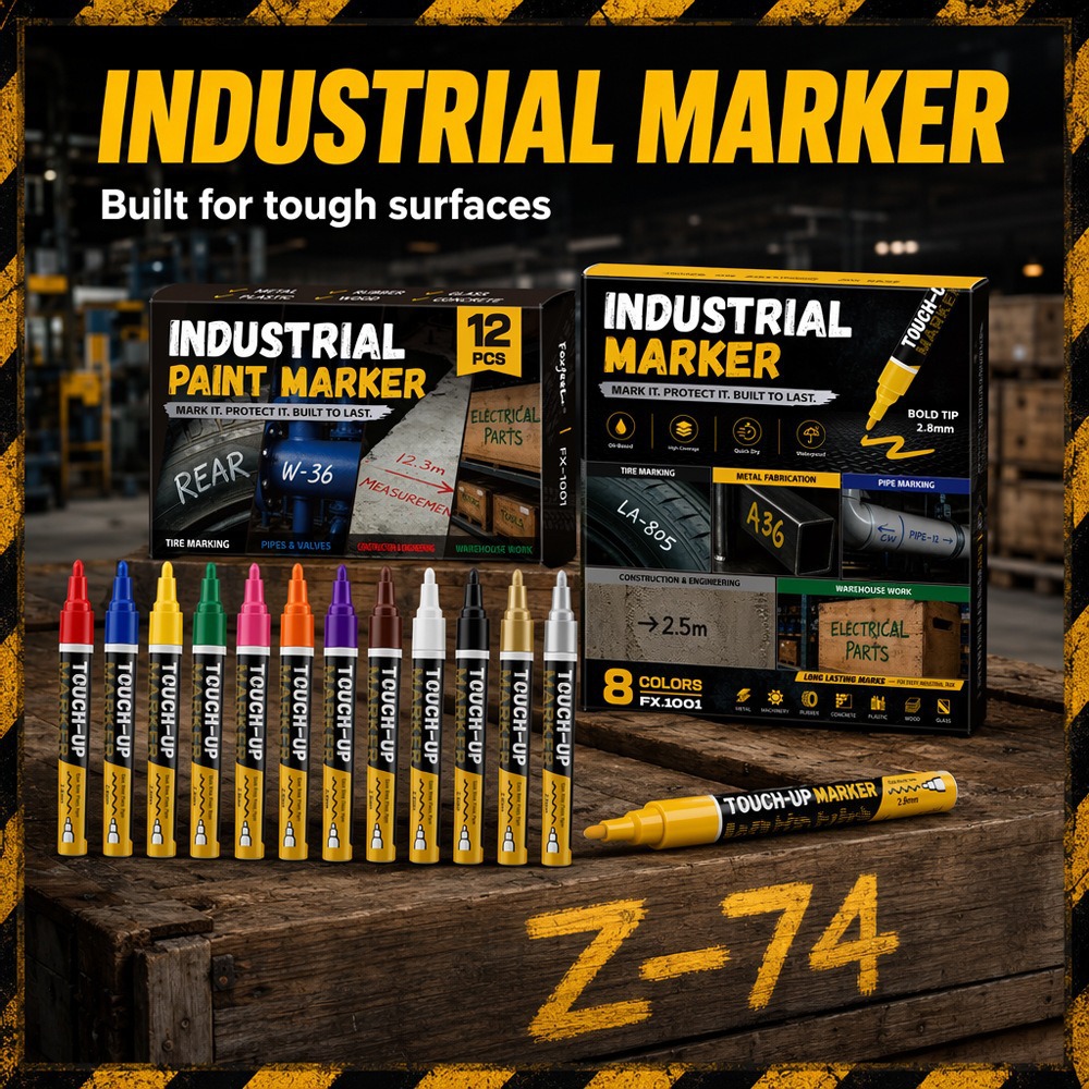 Paint pen for industrial use, non-fading, for cars, metal, wood, graffiti, signature, waterproof marker, tire color touch-up pen