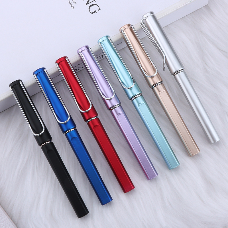 Advertising Pen, Gel Pen, Metal Pen Clip, Wire Pen, Colorful Pen Holder, Office Business Pen, 0.5mm, Printable Logo