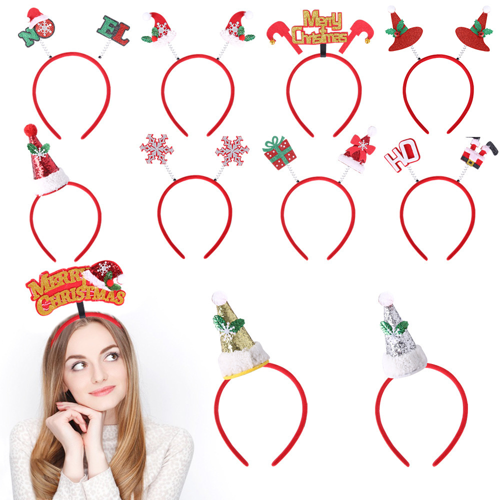 New Christmas headbands, children's adult decoration party Christmas decorations, Christmas hats, headbands and hair accessories