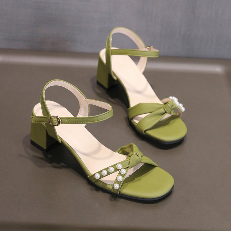 Tacones franceses 2026 verano nuevo vestido de estilo multifuncional de hadas pequeñas sandalias de suela gruesa image 7
