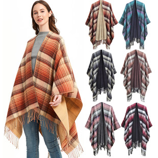 Women's Classic Style Lattice Polyester Tassel Scarf display picture 7