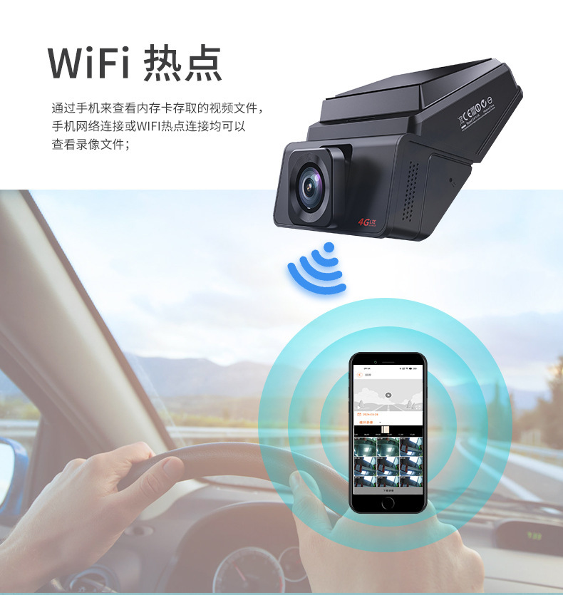 Driving Recorder with Front and Rear Dual Recording, Gps and Beidou Dual-Mode Positioning, 4g Motorcycle Driving Recorder