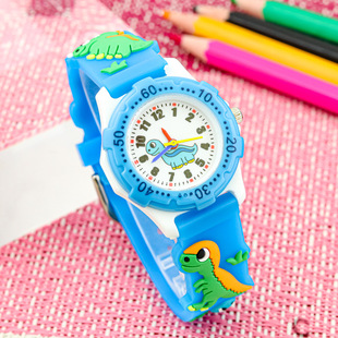 Amazon Fashion 3D Cartoon Dinosaur Children's Watch Boys and Girls Waterproof Electronic Watch Trendy Quartz Watch Spot