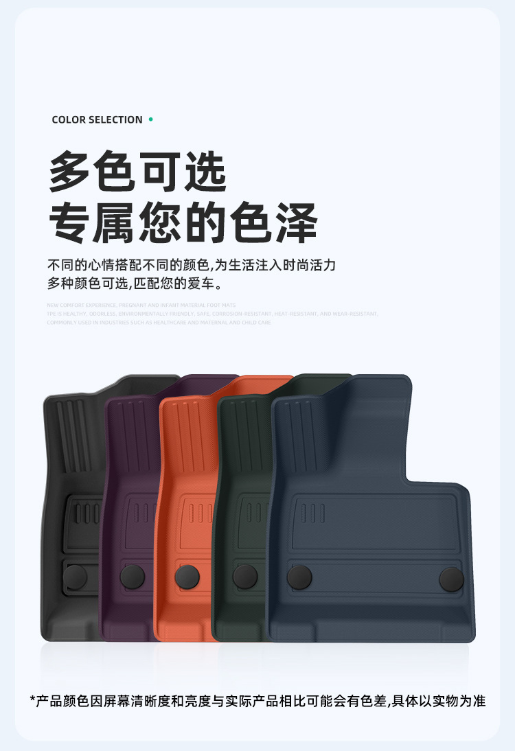 Suitable for 25 models of Xiaomi YU7 original factory car floor mats, custom-made TPE floor mats, eco-friendly trunk mat