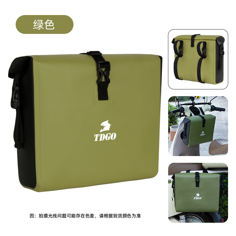 bolsa trasera de almacenamiento de vehículos eléctricos bolsa de almacenamiento de batería de motocicleta bolsa impermeable para colocar casco bolsa colgante multifuncional de gran capacidad