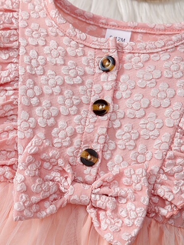 2 pieces Girls' New Autumn Lace Edge Jacquard Texture Small
