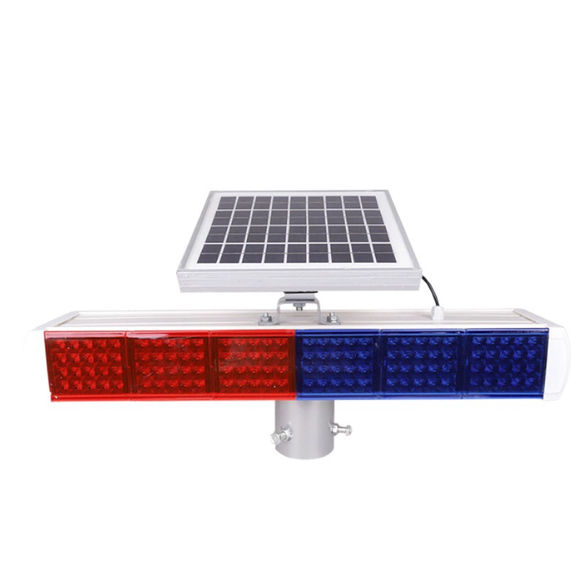 Солнечный стробоскоп с круглой головкой от производителя, светодиодный дорожный стробоскоп, сигнальный фонарь для строительства, высокояркий двусторонний предупреждающий фонарь