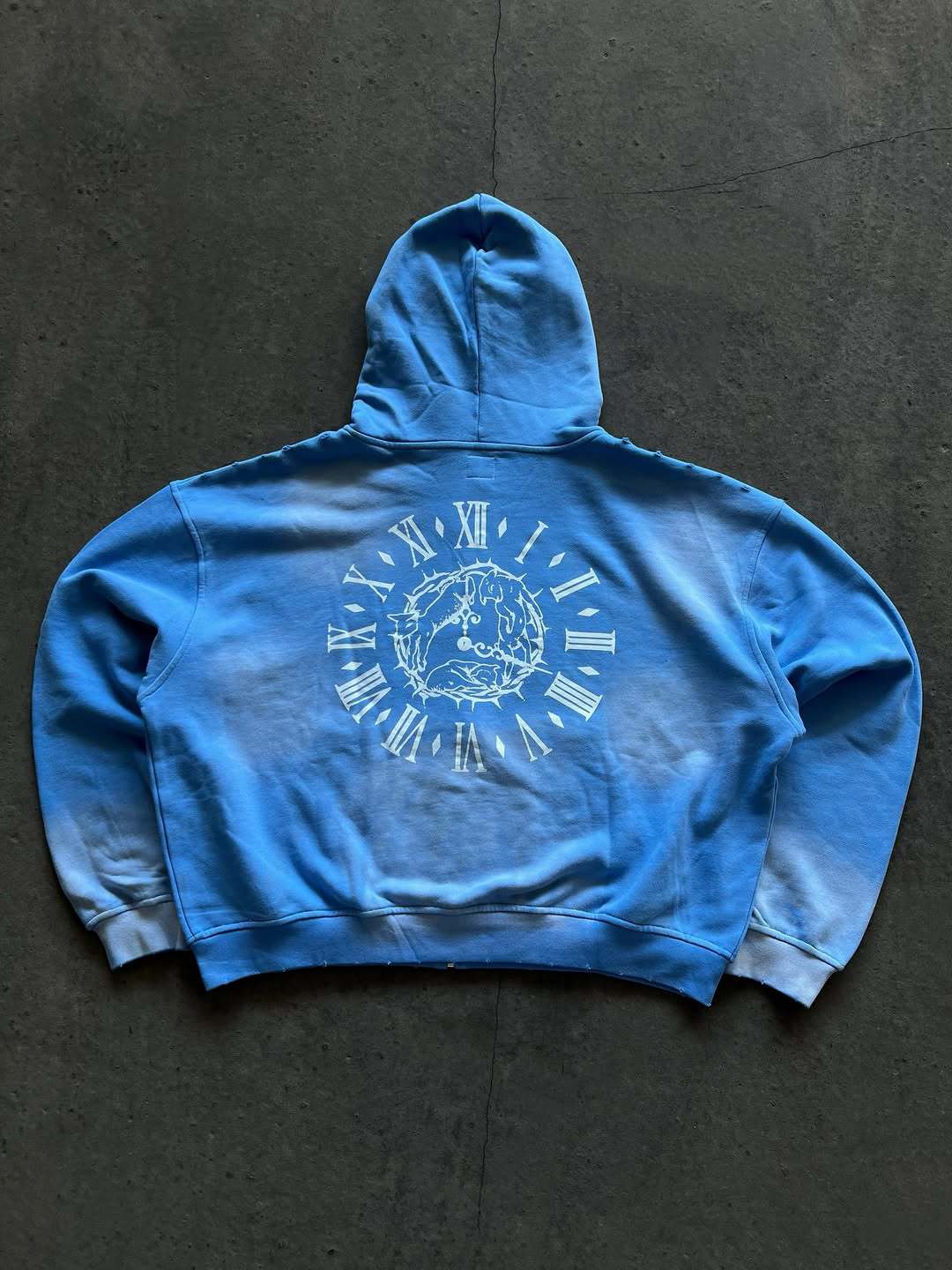 Men's Clothing European And American High Street Dark Style Hooded Zipper Sweatshirt Men And Women Autumn And Winter Trendy Street Retro Loose Jacket_viptrois.com