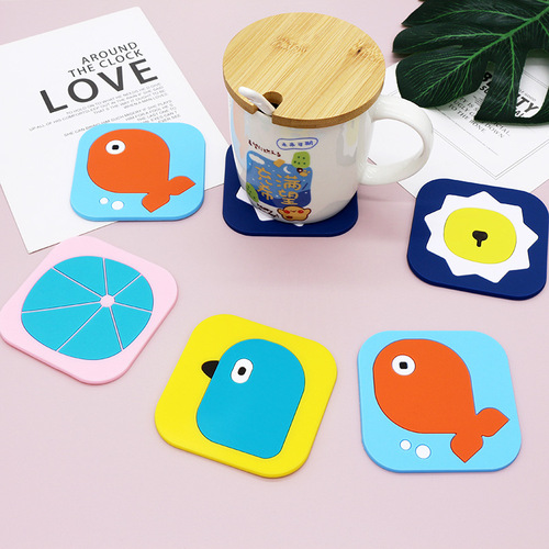 Cartoon coasters insulation mats cartoon creative placemats Nordic style tea coasters mug coasters glass coasters direct sales