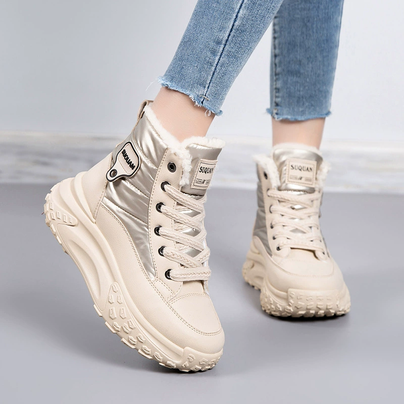 Platform winter boots, K6719, warm plush lining, non‑slip sole, sizes 35–40