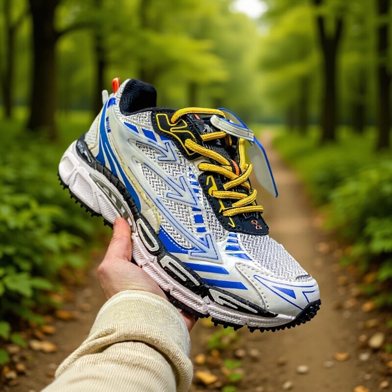 Cross-Border Original Off Arrow Dad Shoes for Men and Women, Thick-Soled Height-Increasing Casual Running Shoes, White Outdoor Hiking Shoes, Trail Running Shoes