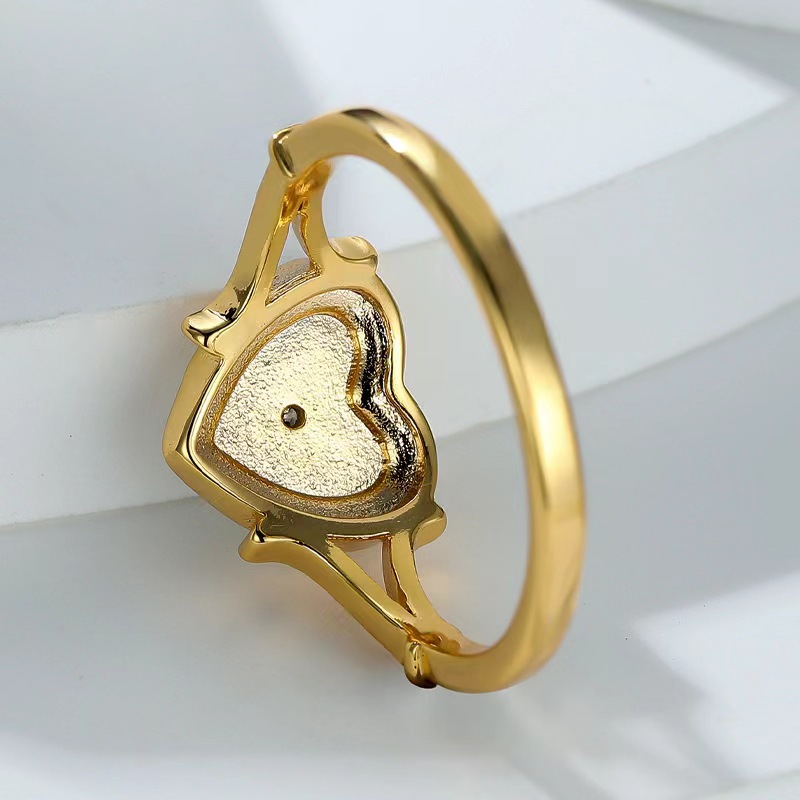 Heart Shape Pattern Copper Gothic Heart Shape Rings